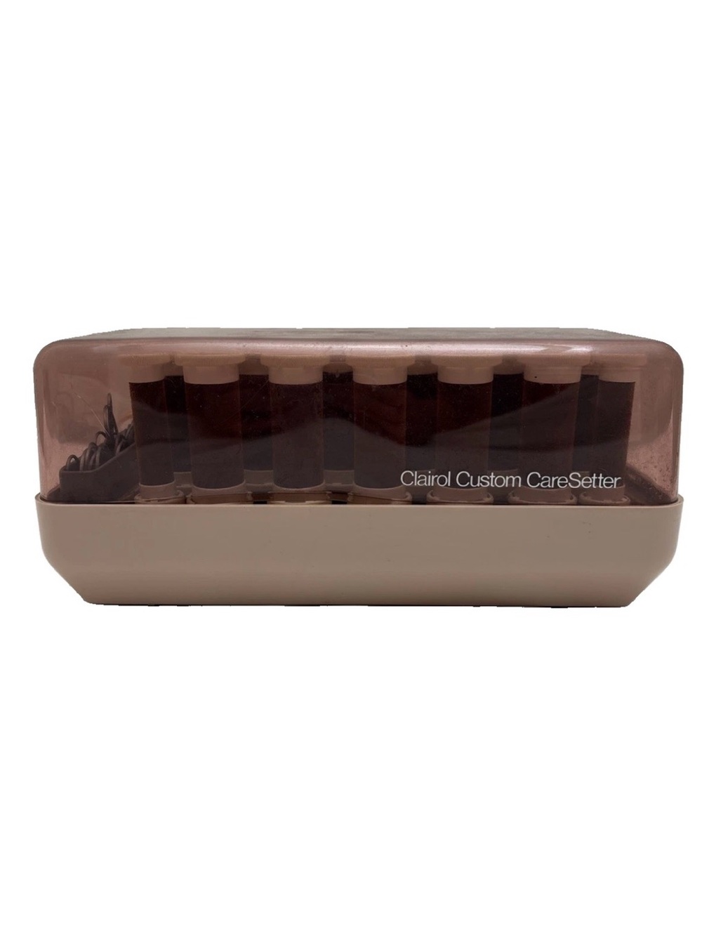 Clairol Custom Care Setter Velvet Flocked Hot Rollers Hair Curlers Clips KF-20